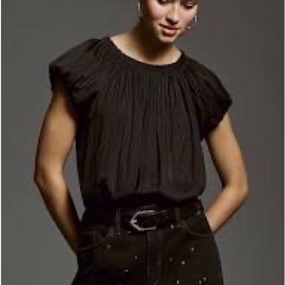 Anthropologie Tops - by Anthropologie Short-Sleeve Bubble Blouse